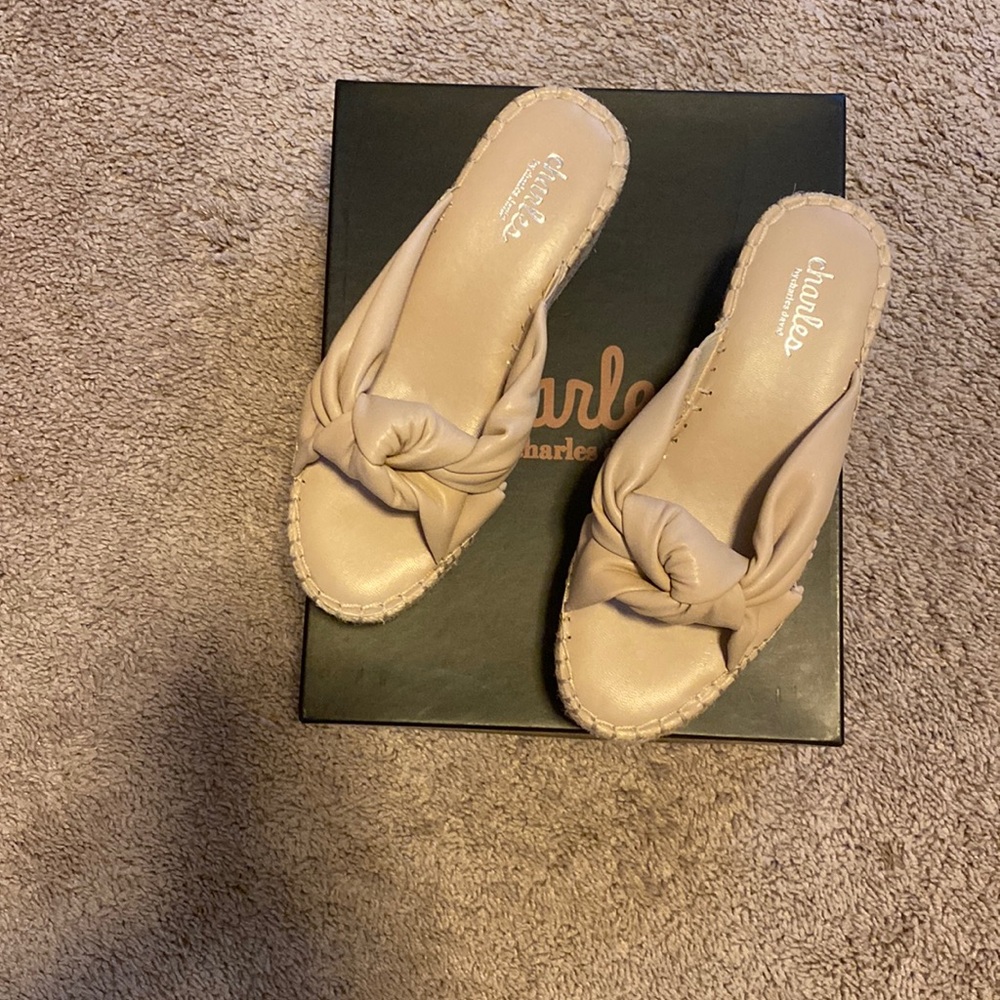 Brand New Charles David Nude sandals called Scoop size 5 1/2.